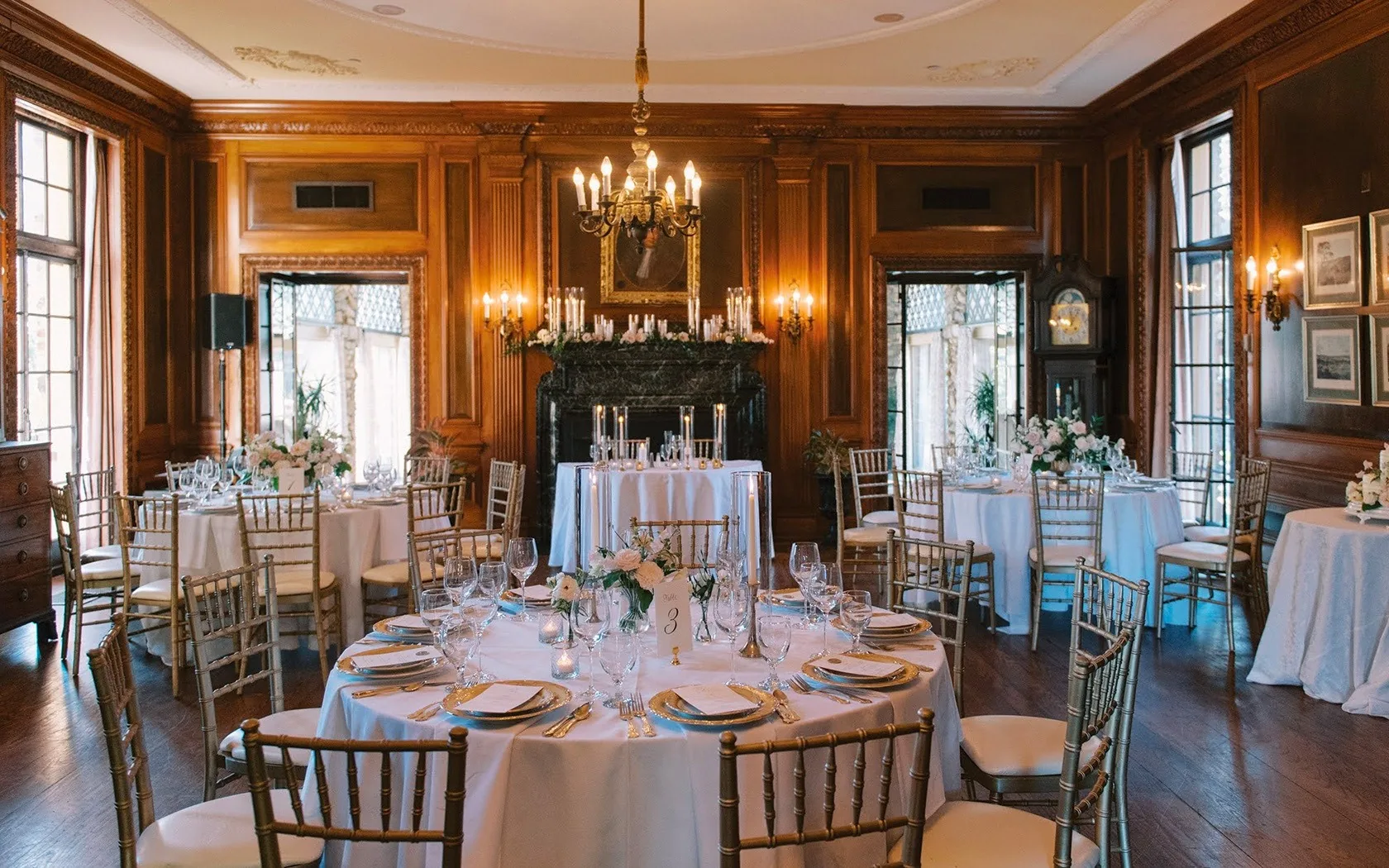 Reception room inside The Graylyn Estate