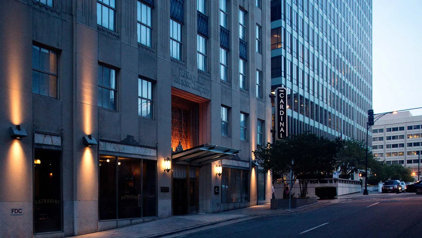 Kimpton Cardinal Hotel exterior in downtown Winston-Salem