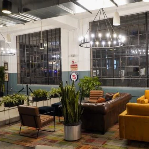 Lounge area inside ROAR in Winston-Salem